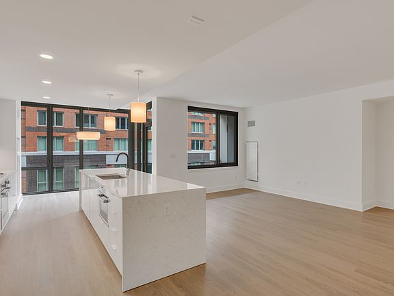 Kitchen overlooking living room