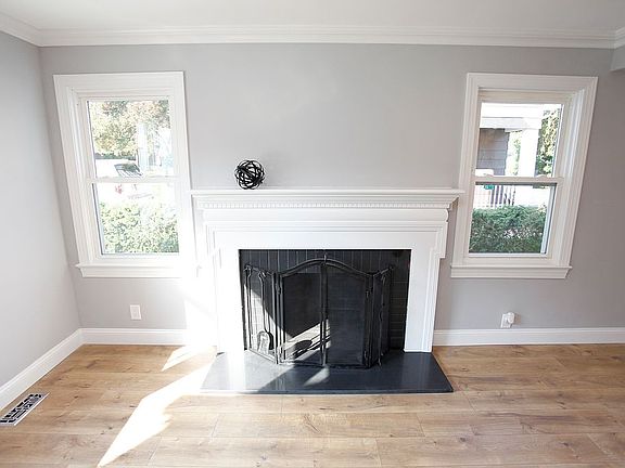 Wood burning fireplace