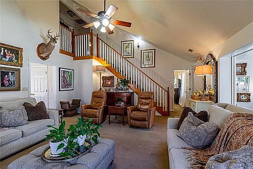 Living room off dining room.