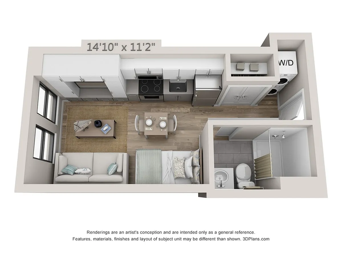 Floor plan Studio 1 B | 314
