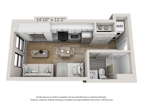 Floor plan Studio 1 B | 314