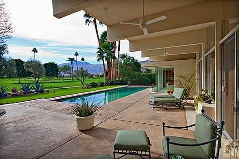 Sweeping views! Located on the 10th Fairway of the La Quinta CC, host to the PGA tour Humana Bob Hope Classic. Unobstructed vistas of fairway, lake and mountains