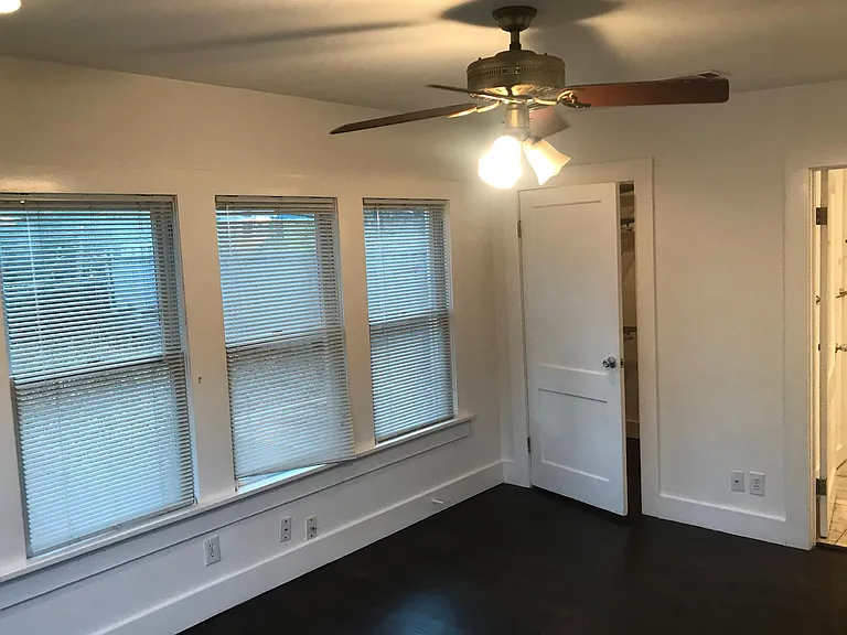 Master bath left of entry door closet door on left bathroom on right