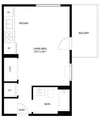 Floor plan Studio - S3