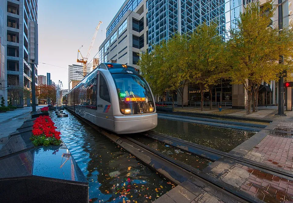 Located next to the Metro Rail line