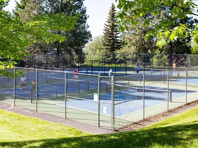 Get in a game of tennis at nearby Sunnyside Park