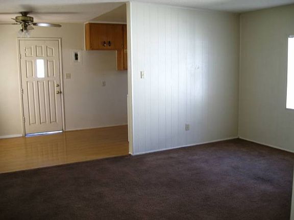 Bright living room off of