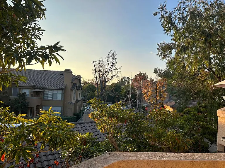 View from patio balcony overlooking the complex.