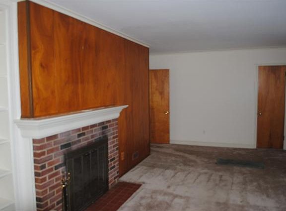Living room fireplace