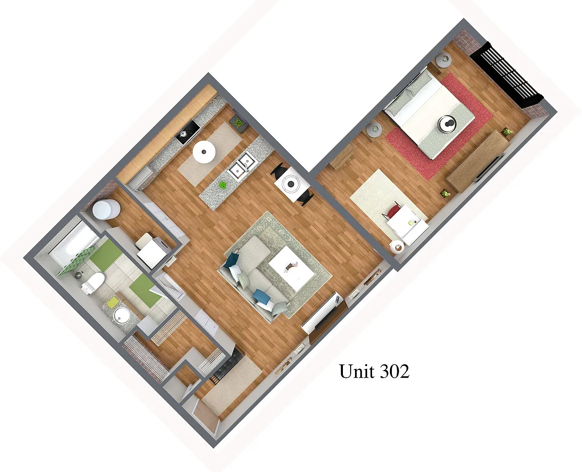 Floor plan 1x1 Sp 2