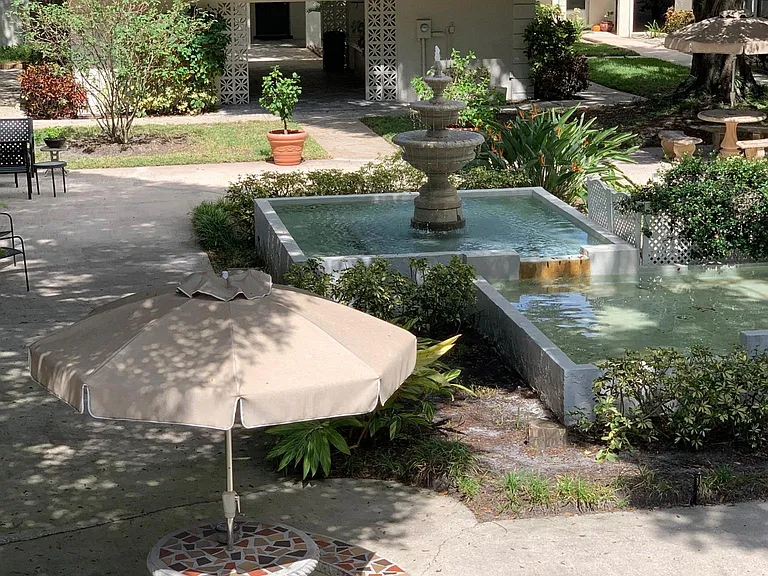 Common space with fountain