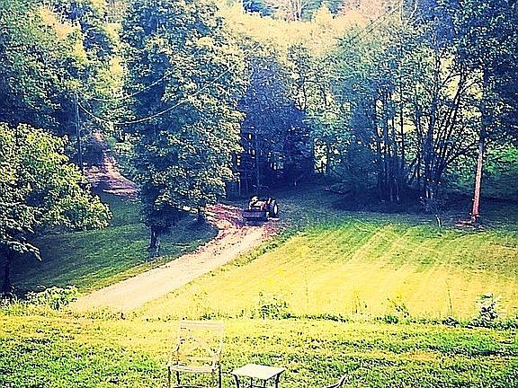 Looking out over front yard 