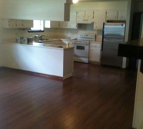 Den kitchen area