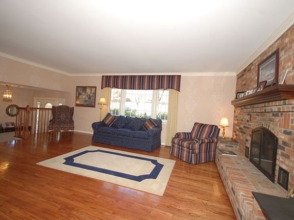 Living Room w/brick fireplace