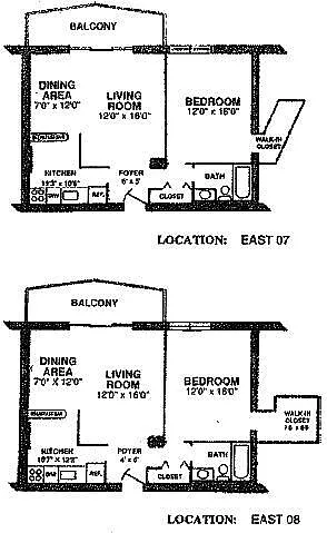 Floor plan 1 Bdrm