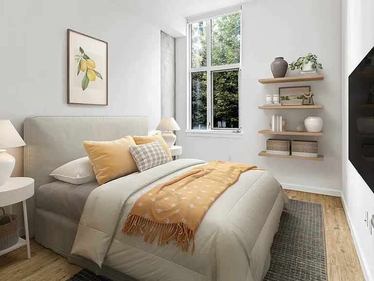 Bedroom with Hardwood Flooring