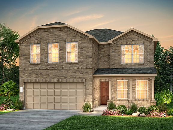 The Enloe, a one-story home with 2-car garage, shown with Home Exterior LS202