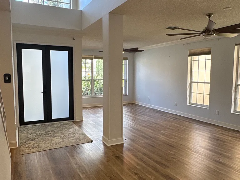 View to the living room and sitting area.
