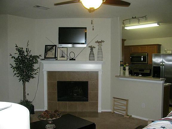 Looking into kitchen from den