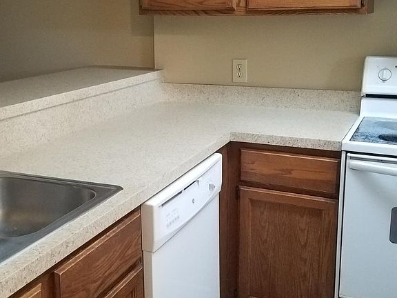 Kitchen, wood cabinets, dishwasher, disposal