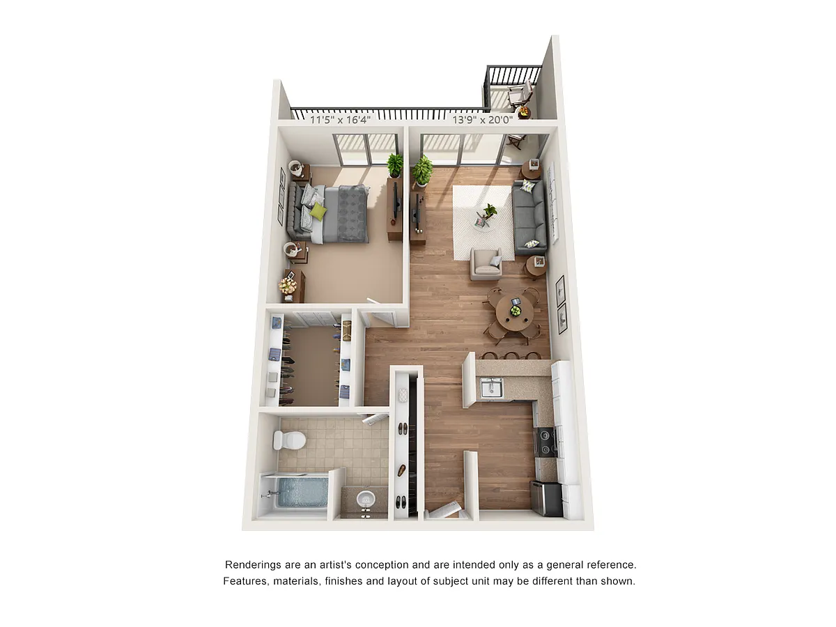 Floor plan One Bedroom