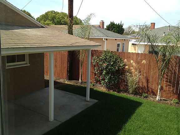 Backyard and detached garage