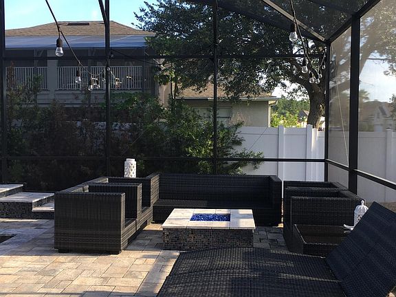 View of fire-pit (furniture not included).