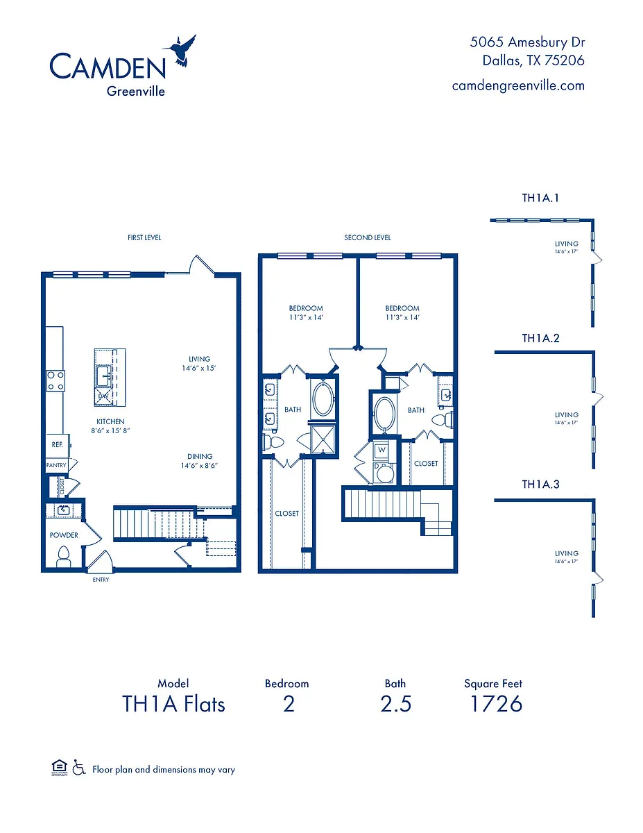 Floor plan TH1A Flats