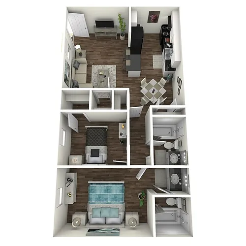 Floor plan 2 Bed 2 Bath