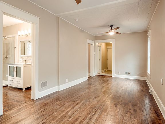 Convenient primary bathroom to both living room and opening to primary bedroom!
