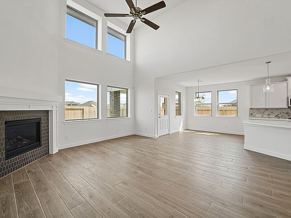 Spectacular great room with fireplace
