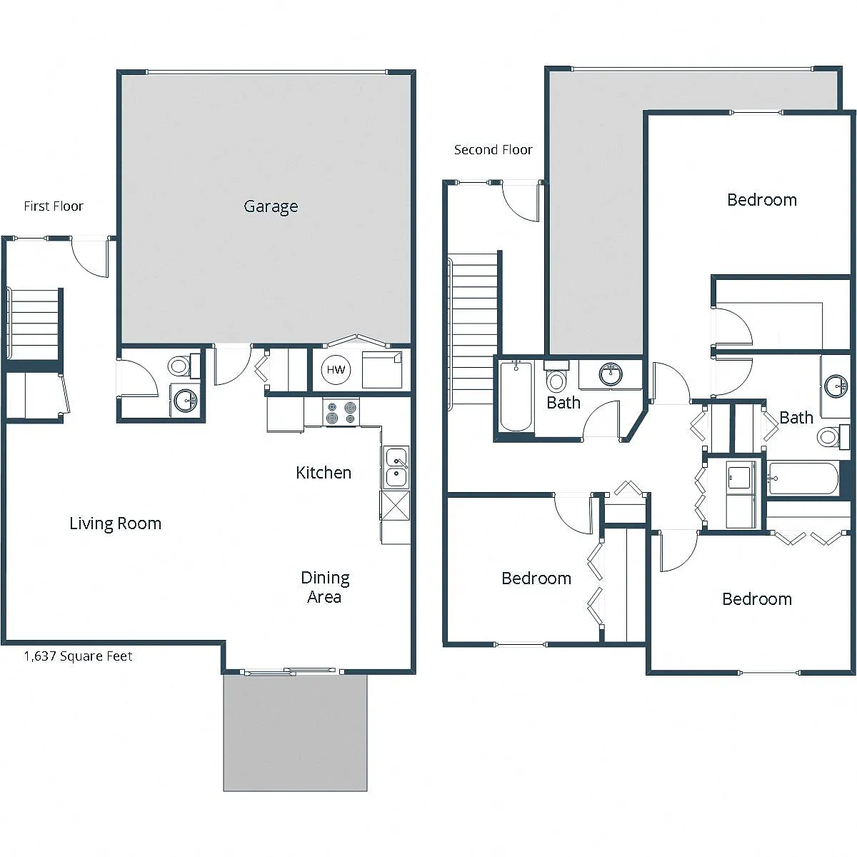 Floor plan Townhome 325A