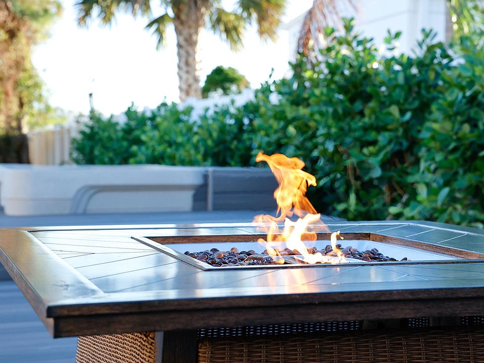 For those cooler nights,enjoy the fire pit in your private back yard.