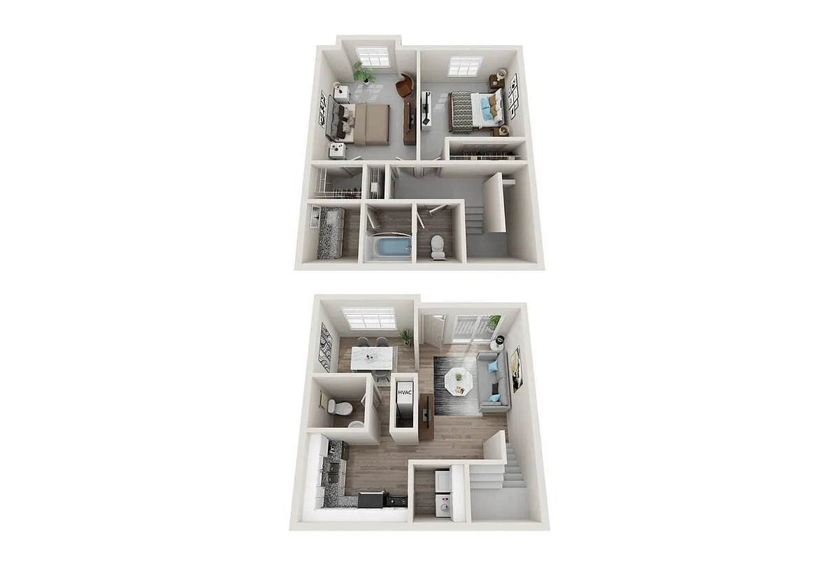 Floor plan 2 Bed 1.5 Bath