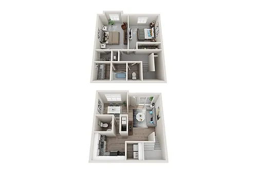 Floor plan 2 Bed 1.5 Bath