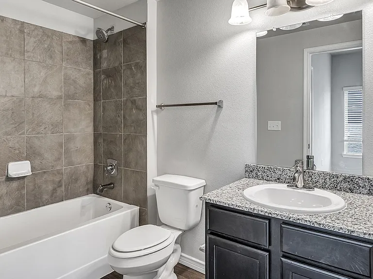 Garden tubs and tiles showers in every floor plan