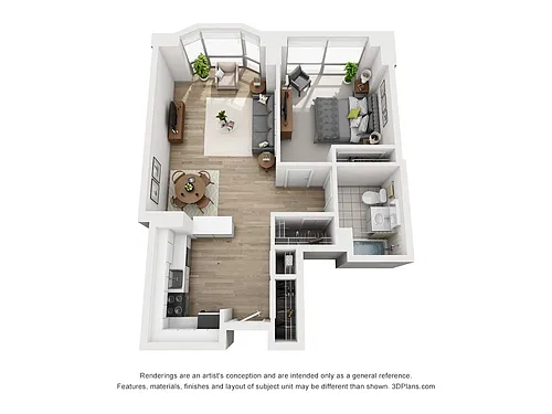 Floor plan One Bedroom I