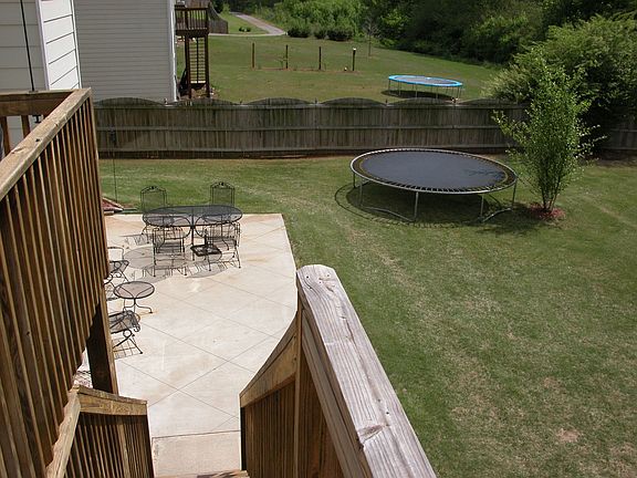 View down deck stairs