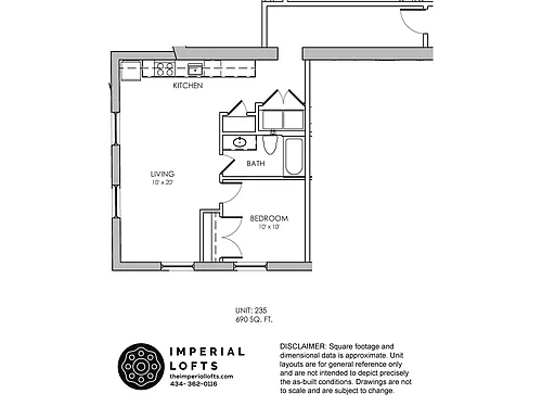 Floor plan One Bedroom 235