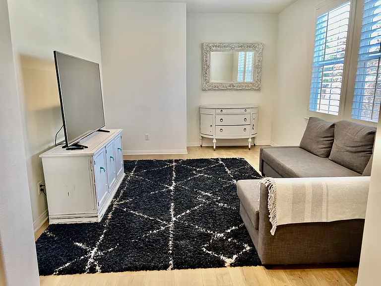 Bed room 4 setup as a TV room. Sofa pull out bed.