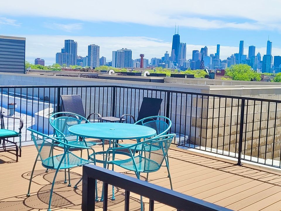 Roof-top deck with breathtaking Skyline view.