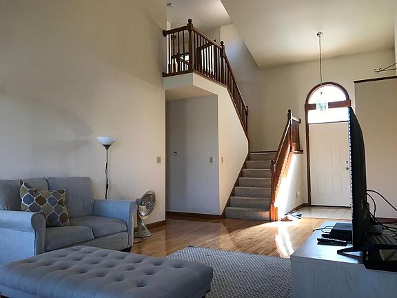 living room and stair