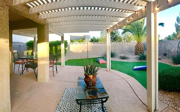 South side of back yard