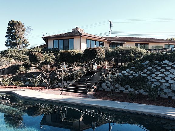 Pool steps to house