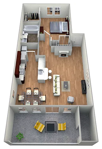 Floor plan 1B GARDENS