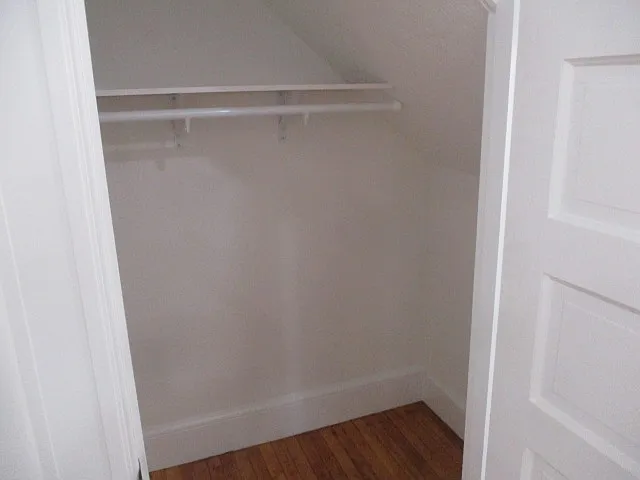 Closets in each room.
