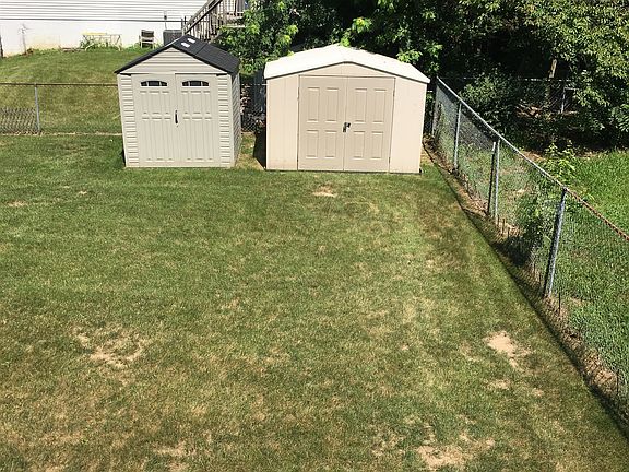 back yard and sheds