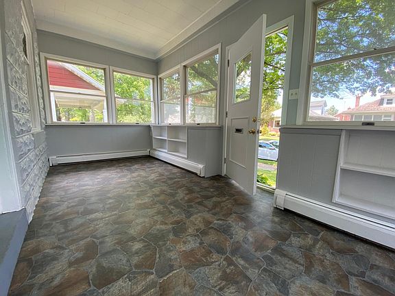 Front porch with shelving storage