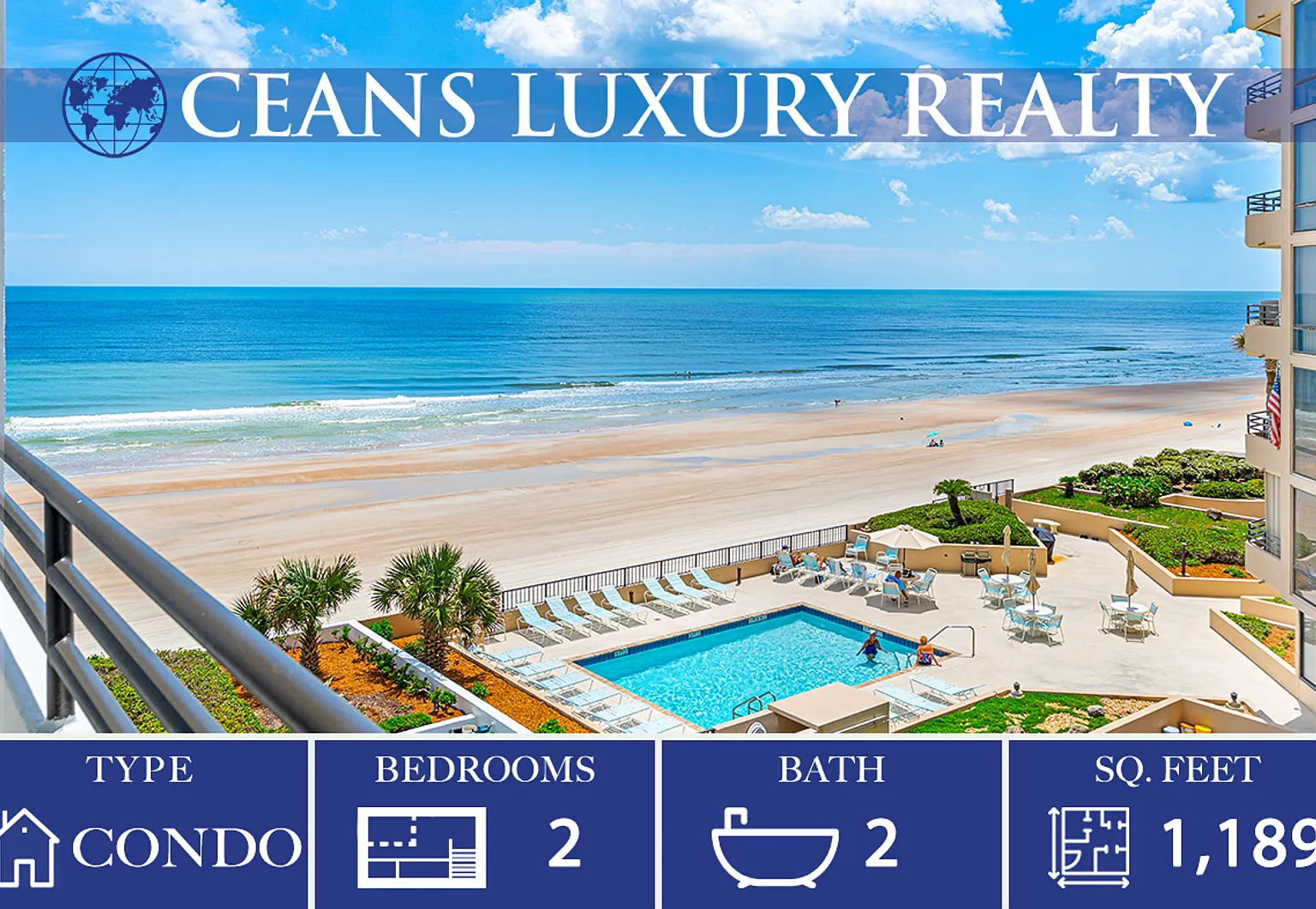 Oceanfront Living in Daytona Beach Shores The World's Most Famous Beach! — Photo 1