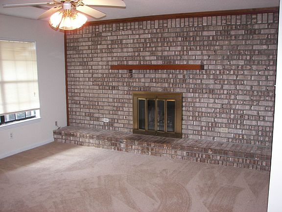 Brick Woodburning Fireplace